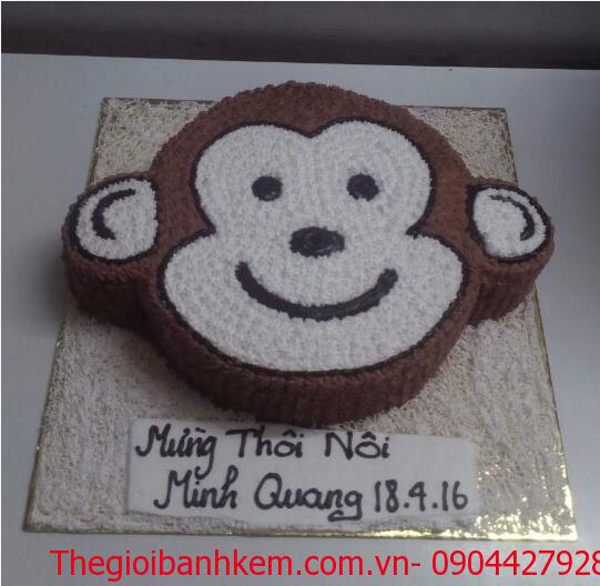 Bánh sinh nhật mặt khỉ dễ thương B1744