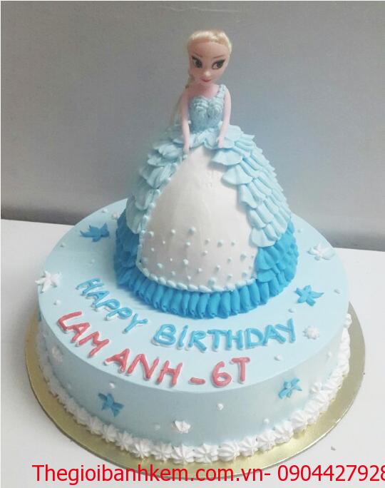 Bánh búp bê công chúa Elsa 3D Mã B1707