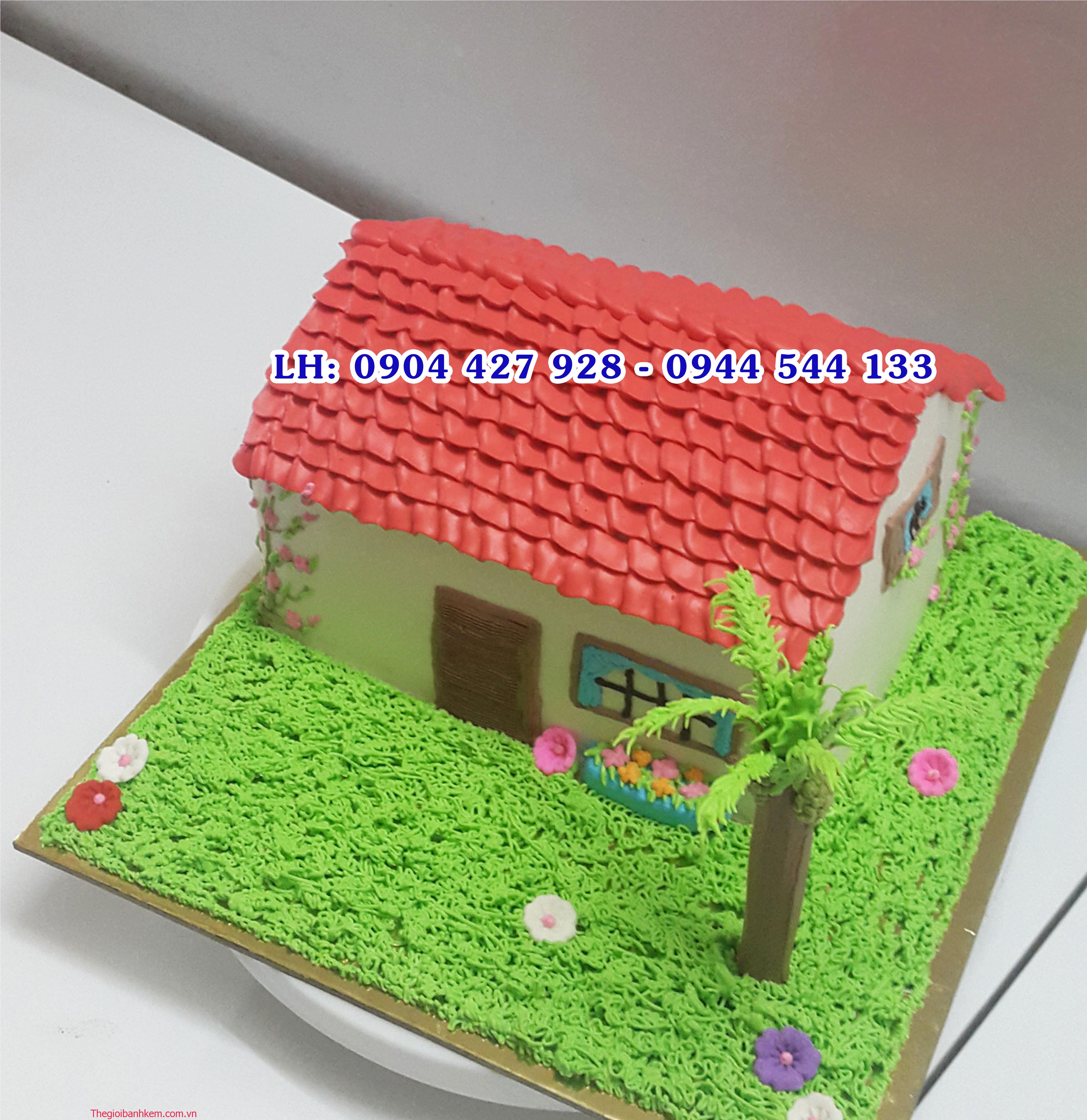 Bánh Kem Hình Ngôi Nhà - Bánh Sinh Nhật Ngôi Nhà Hạnh Phúc - Bánh Kem Ngôi  Nhà 3D
