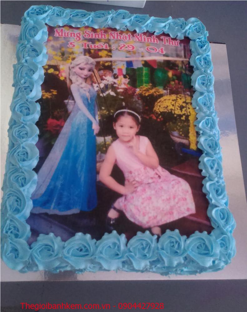 Bánh sinh nhật in ảnh Elsa Mã B1887